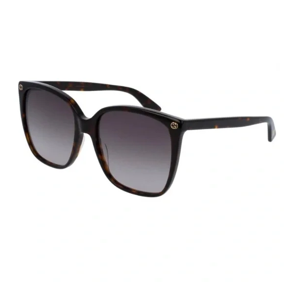 Gucci 57 mm Square Sunglasses in Black/Dark Havana - GG0022S 003 - Picture 2 of 8